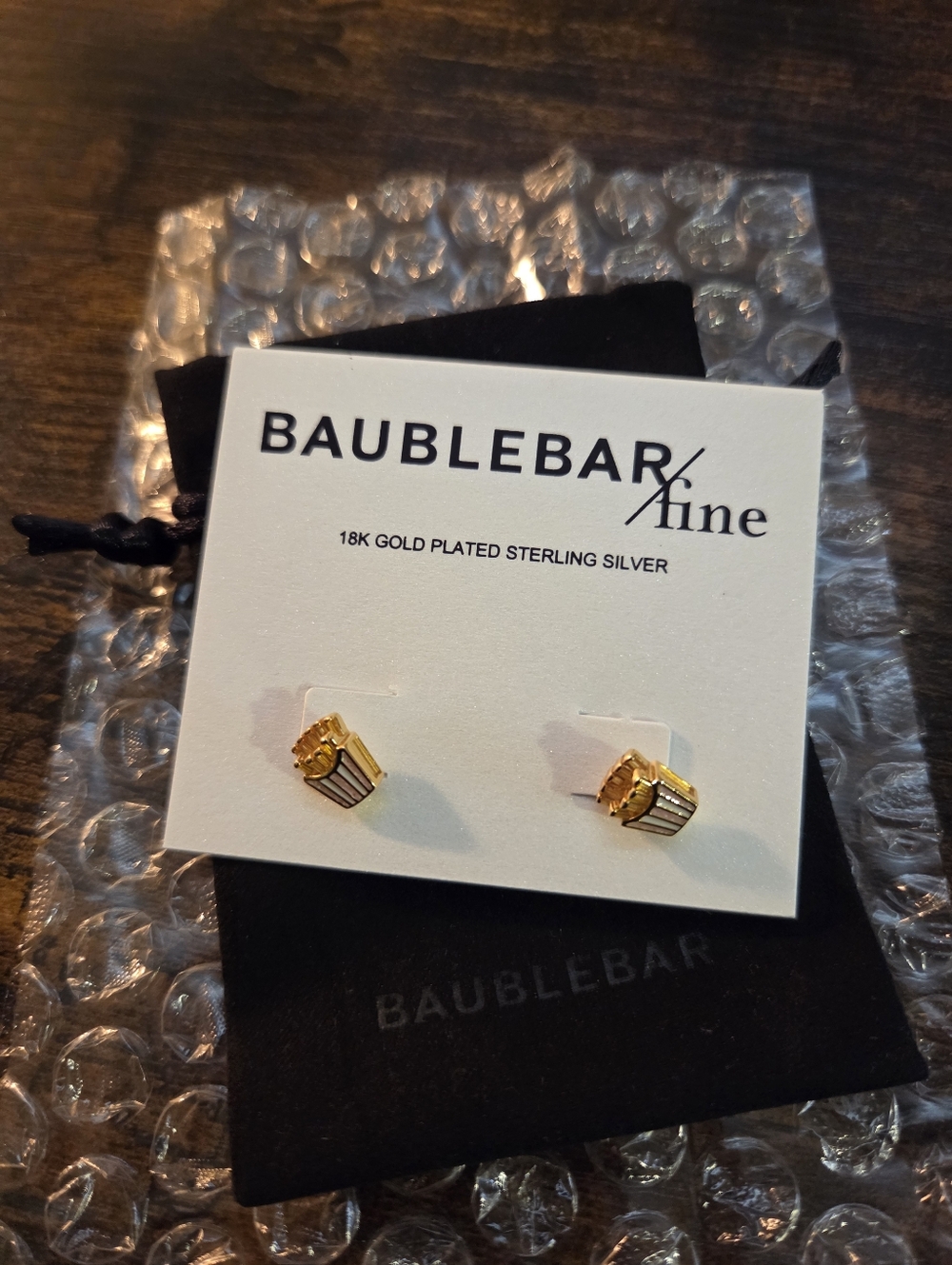 BaubleBar Fine 18K Gold Plated Sterling Silver Popcorn Earrings